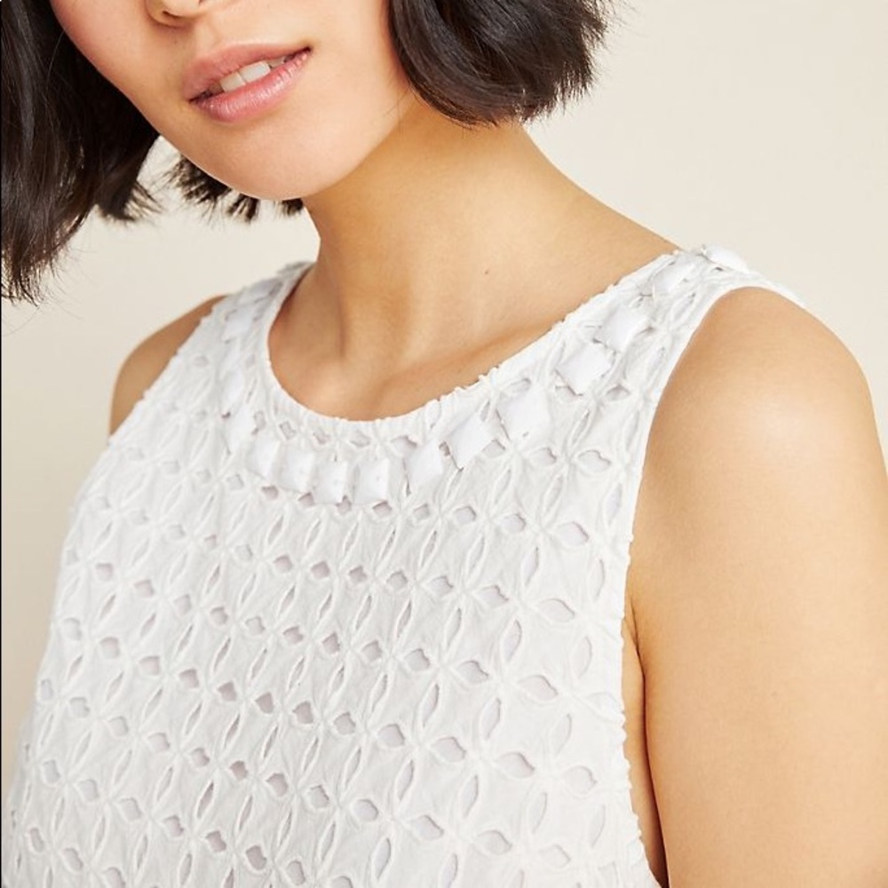 NWT Anthropologie Monika Beaded Eyelet Blouse - Picture 2 of 11
